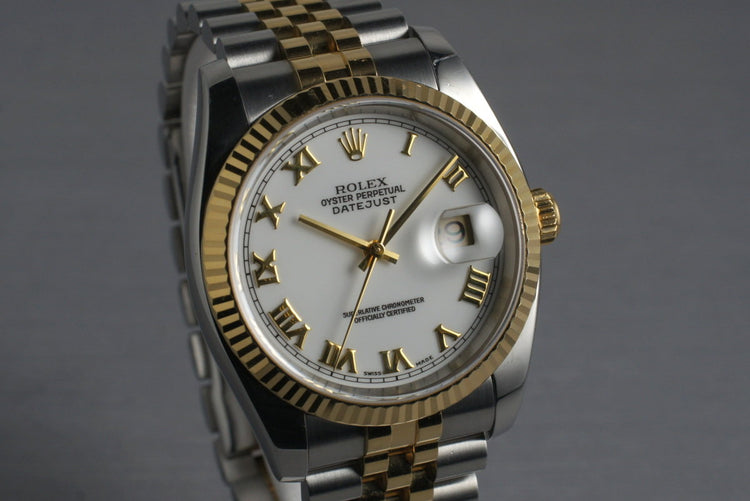 2003 Rolex Two Tone DateJust 116233 with Box and Papers