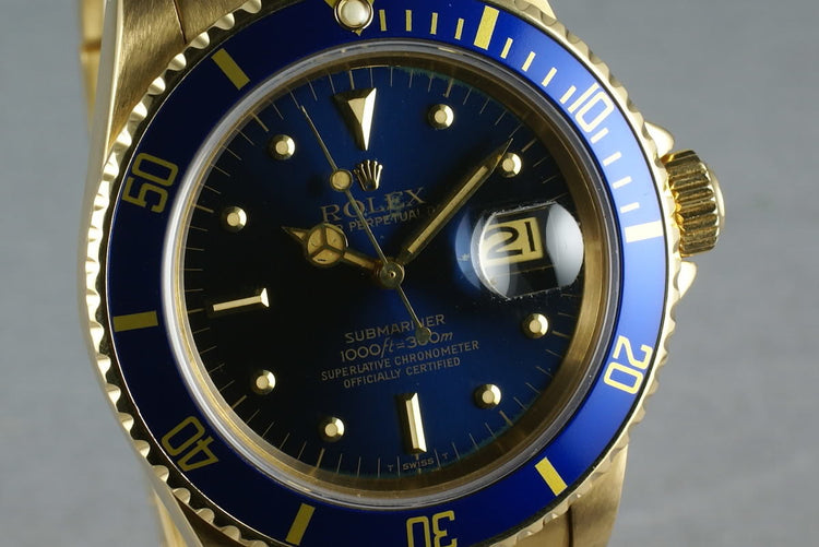 Submariner 18K 16808 Blue Nipple Dial