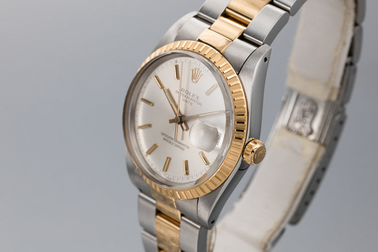 1988 Rolex Two Tone Date 15053 with Box and Papers