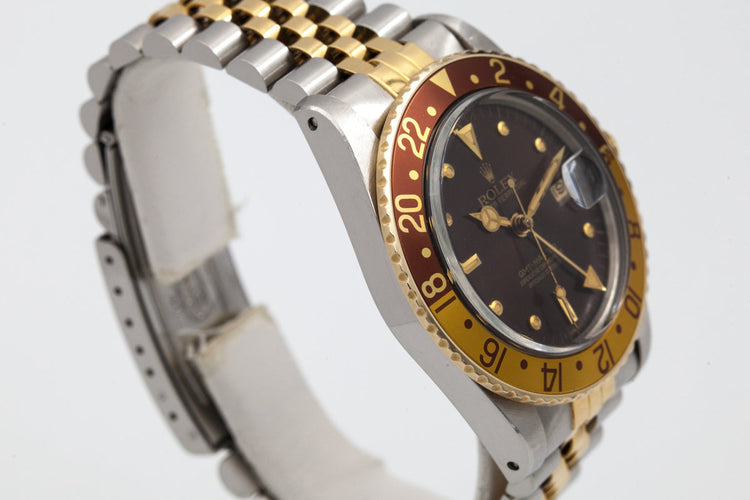 1981 Rolex Two Tone GMT 16753 Root Beer Dial
