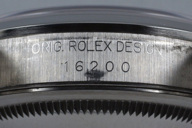 2001 Rolex DateJust 16200 with Silver Roman Dial