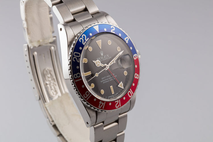 1984 Vintage Rolex GMt-Master 16750 "Pepsi" with Service Papers