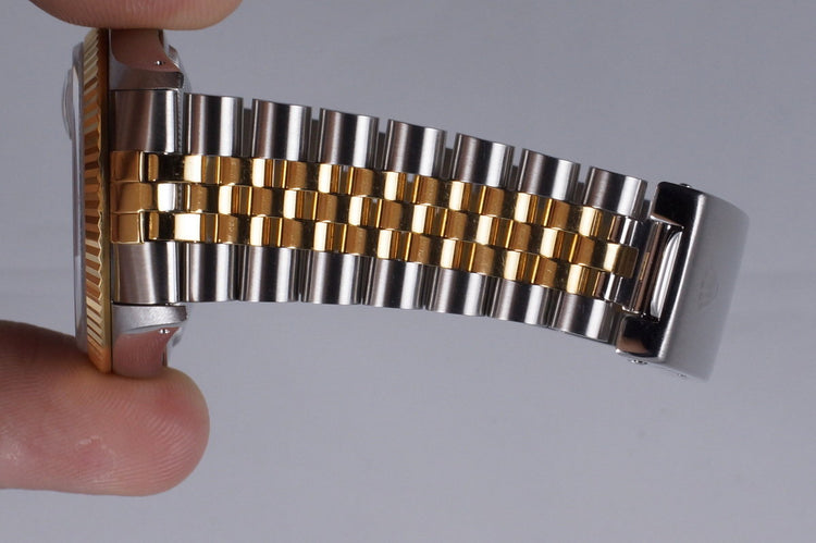 1991 Rolex Two Tone DateJust 16233 Blue Arabic Dial