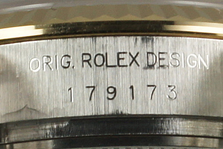2003 Rolex Ladies Two Tone Datejust 179173 with Diamond Dial