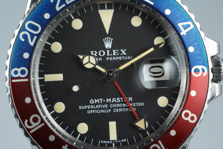 1971 Rolex GMT 1675 with Box and Papers