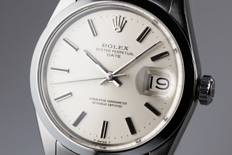 1970 Rolex Date 1500 Silver Dial