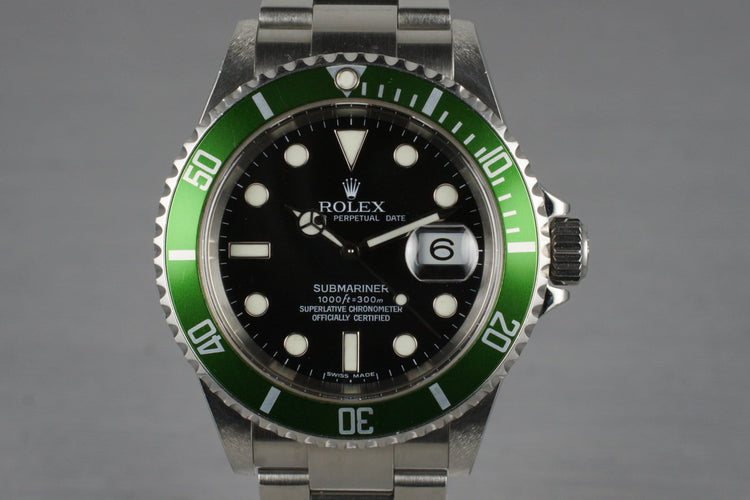 2004 Rolex Green Submariner 16610T