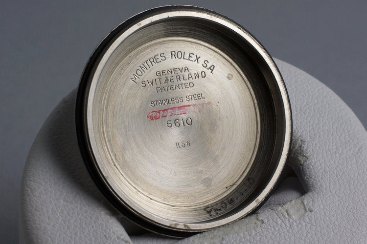 1956 Rolex Explorer 1 6610 Gilt Chapter Ring Dial