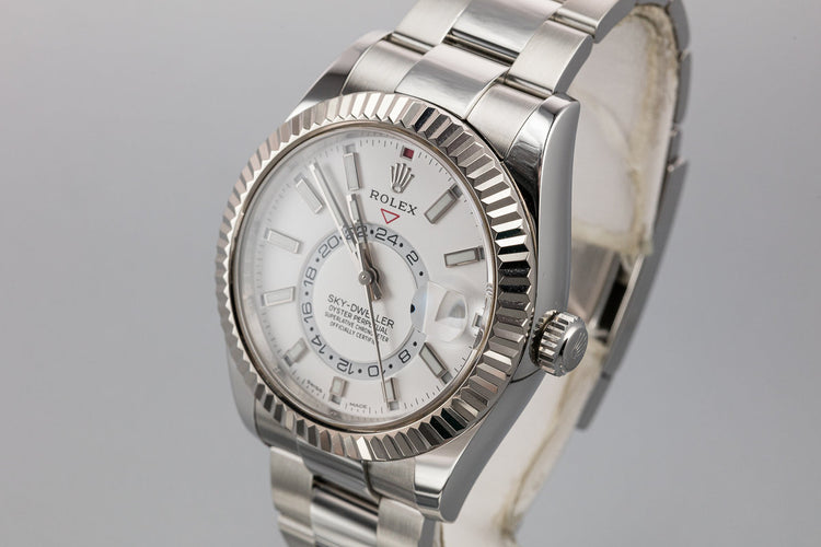 2018 Rolex Sky-Dweller 326934 Silver Dial with Box and Papers