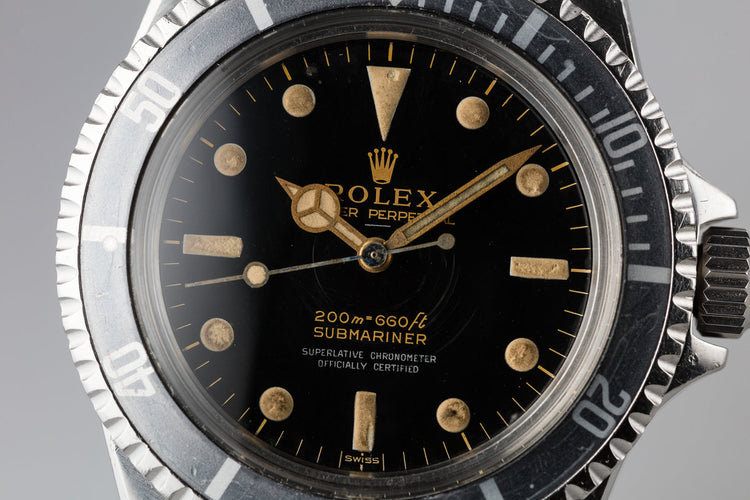1963 Rolex Pointed Crown Guard Submariner 5512 with Gilt 4 Line Underline Dial