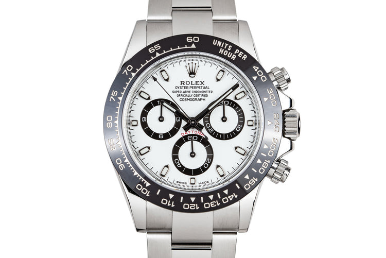 2018 Rolex Ceramic Daytona 116500LN White Dial with Box and Papers