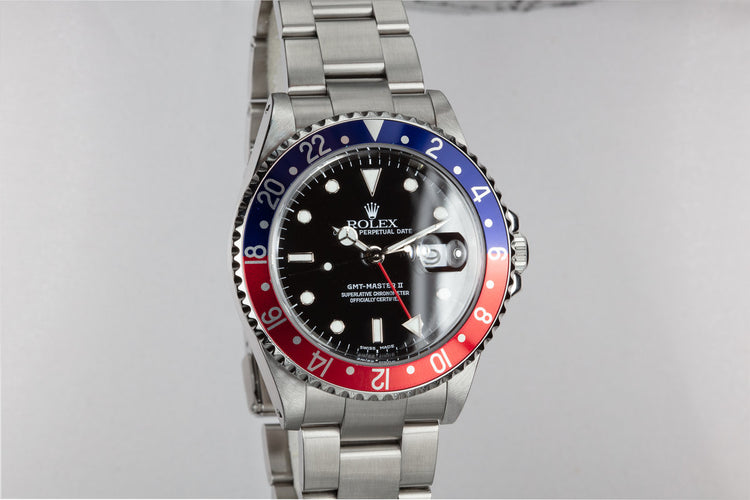 2000 Rolex GMT-Master II "Pepsi" 16710 with Box and Papers