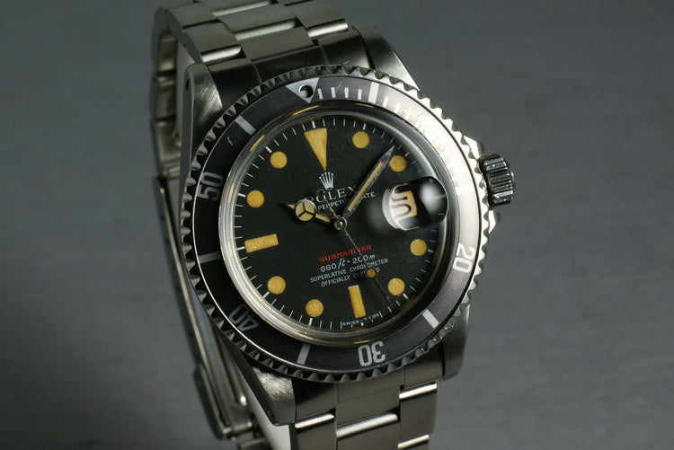 Rolex Red Submariner 1680 Dark Cream Marker and Purple/Ghost Gray insert