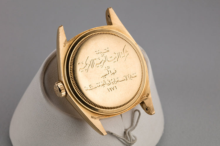 1975 Rolex 18K YG Day-Date 1803 Silver Dial