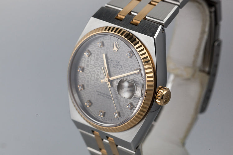 1999 Two Tone Rolex OysterQuartz DateJust 17013 with Factory Diamond Dial