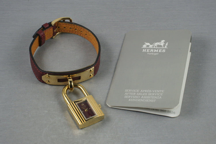 1995 Hermes YG Kelly Lock Watch