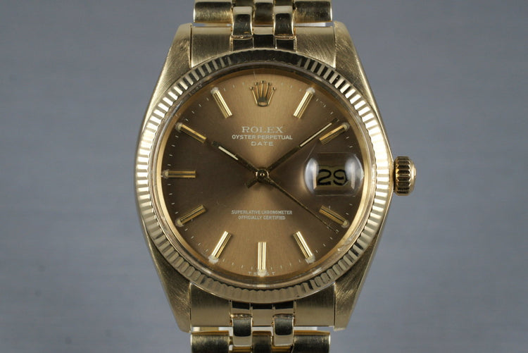 1978 Rolex 14K Date 1501 with Brown Dial