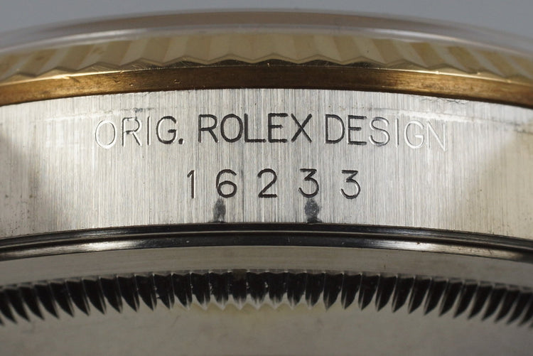 2000 Rolex Two Tone DateJust 16233 Cream Jubilee Arabic Dial