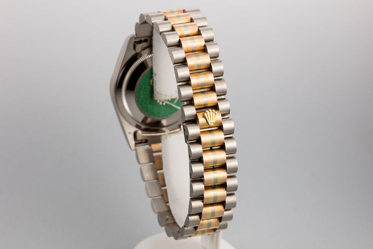 1995 Rolex Day-Date 18239 Tridor President with No Lume Salmon Diamond Dial