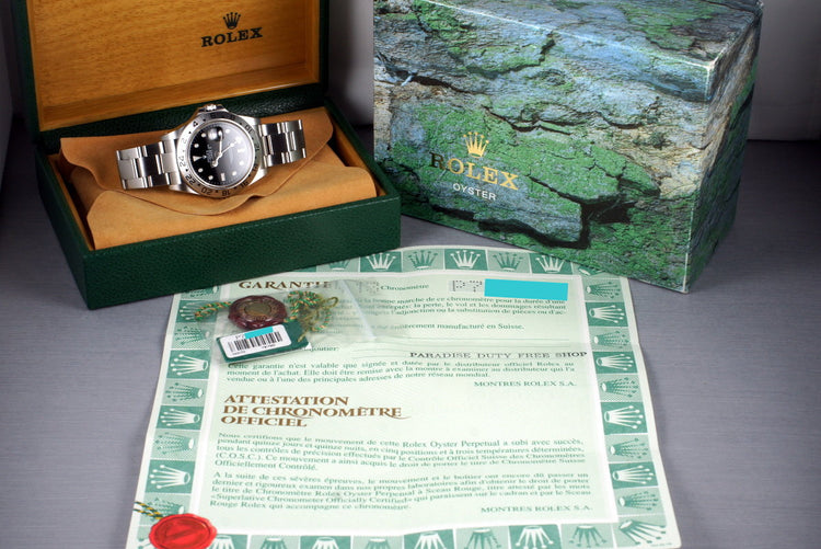 2000 Rolex Explorer II 16570 Black Dial with Box and Papers
