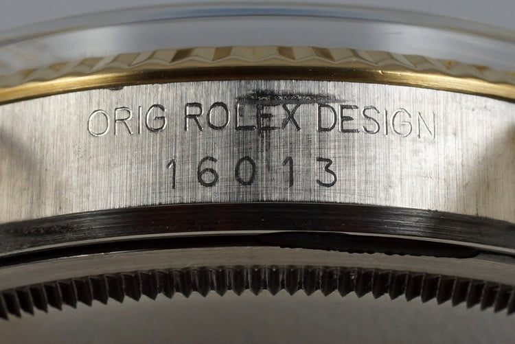 1981 Rolex Two Tone DateJust 16013 Factory Champagne Diamond Dial with Box and Papers