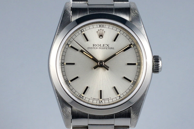 1995 Rolex MidSize Oyster Perpetual 67480 Silver Dial