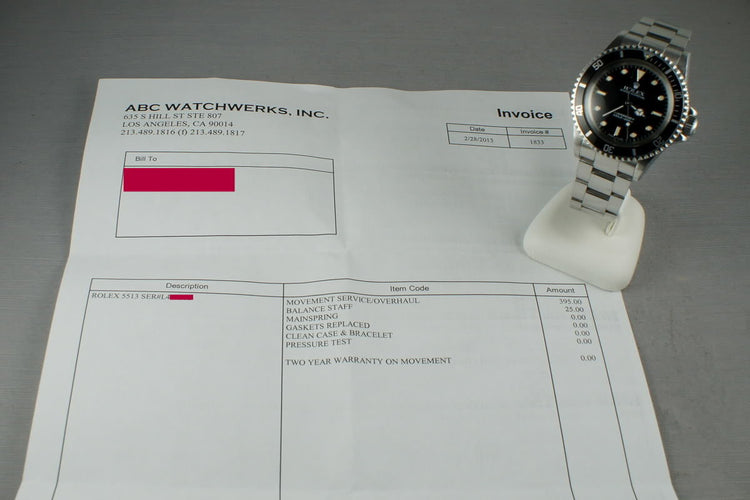 1988 Rolex Submariner 5513