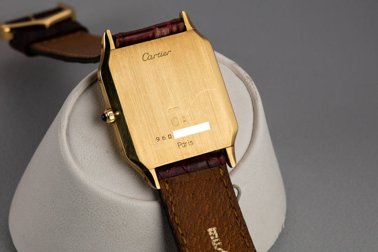 Cartier 18K YG Santos Dumont Paris Mecanique 15751