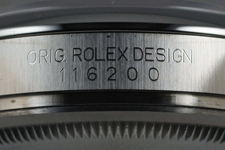2014 Rolex Datejust 116200 with Box and Papers