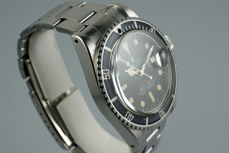 1971 Rolex Red Submariner 1680 Mark V Dial