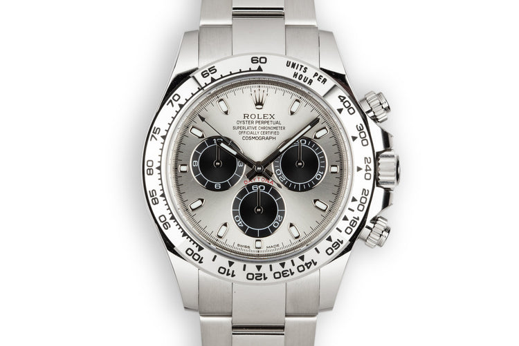 2018 Rolex 18K WG Daytona 116509 Silver Dial with Box and Papers