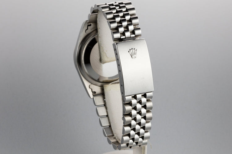 2001 Rolex DateJust 16234 with Silver Tapestry Dial