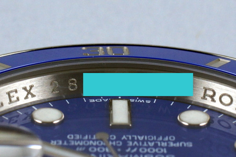 2012 Rolex WG Blue Submariner 116619 with Box and Papers