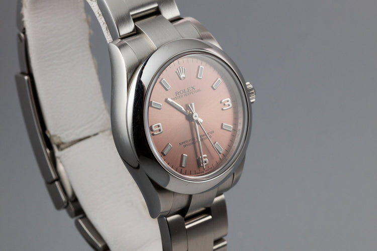 2007 Rolex Mid Size Oyster Perpetual 177200 Salmon Dial