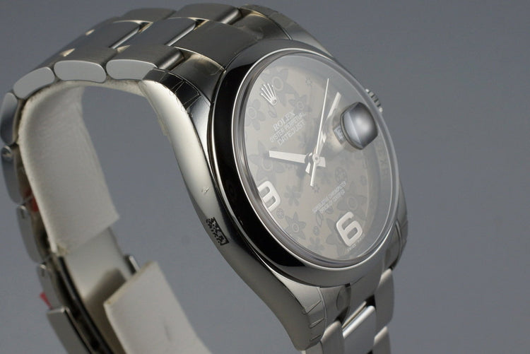 2009 Rolex Datejust 116200 Brown Flower Dial MINT