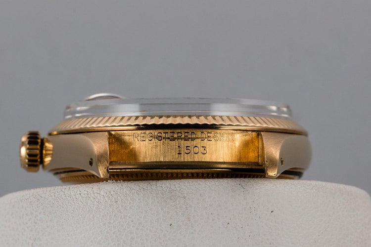 1972 Rolex 18K YG Date 1503 Champagne Dial