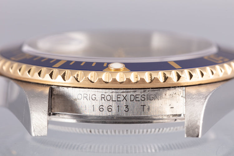 2006 Rolex Two-Tone Submariner 16613 T with Silver Serti Dial