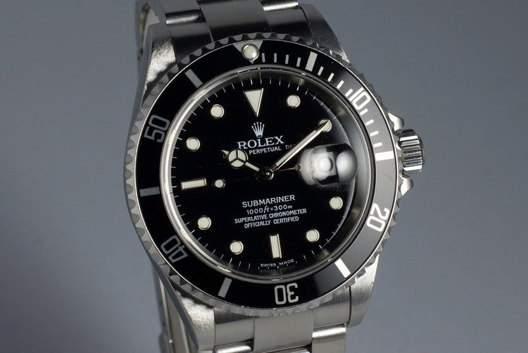 2003 Rolex Submariner 16610 with Box and Papers