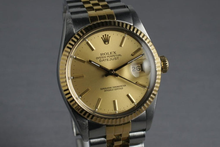 1987 Rolex Two Tone Datejust 16013