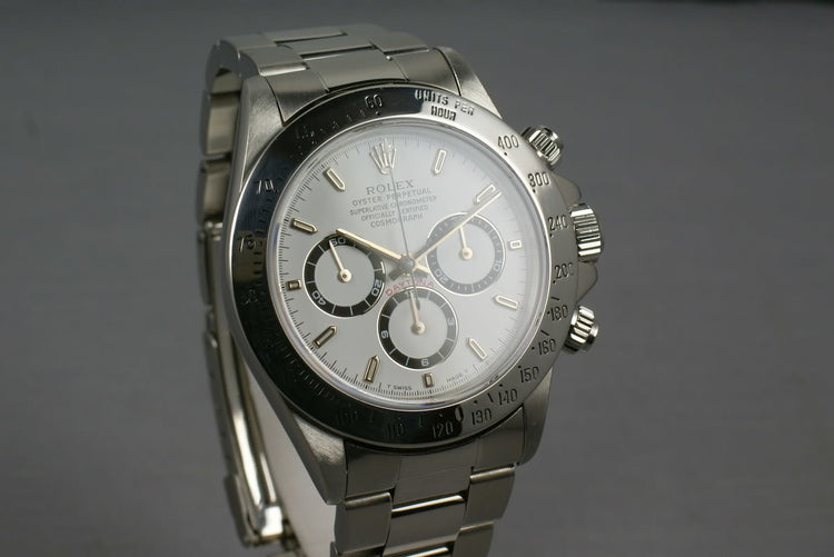 Rolex SS Zenith Daytona 16520 “white dial ” with papers
