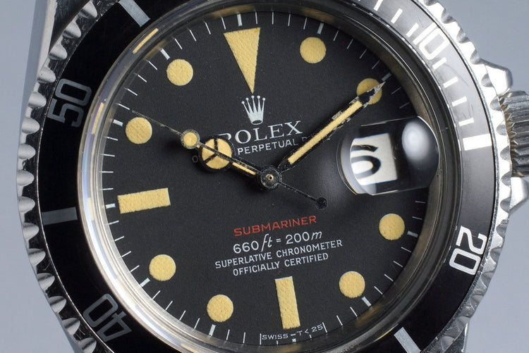 1971 Rolex Red Submariner 1680 Mark V Dial