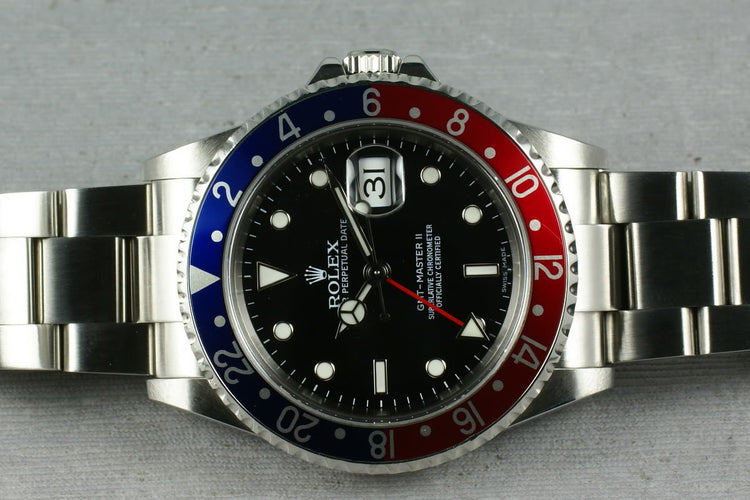 Rolex GMT 16710 M serial with 3186 movement with box and papers