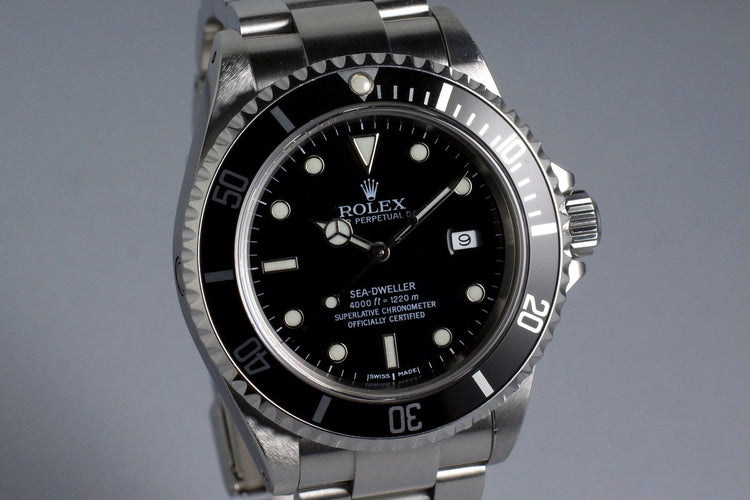 1999 Rolex Sea Dweller 16600 with Box and Papers