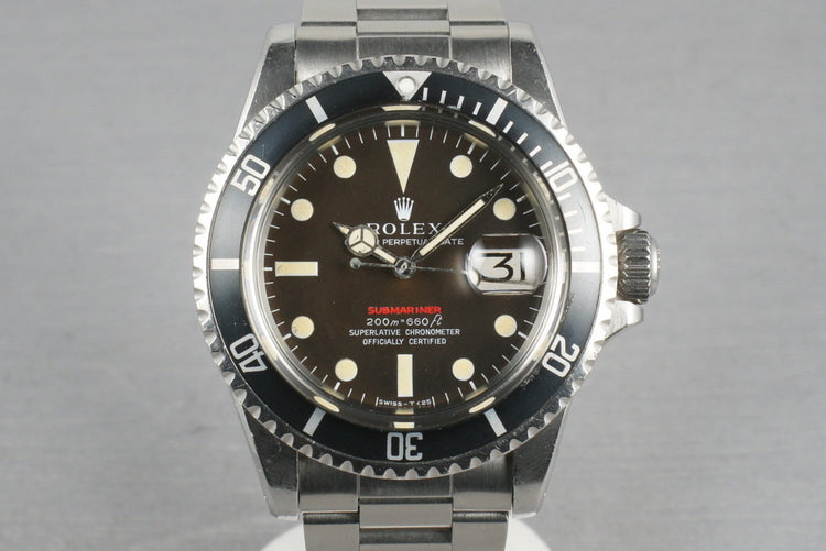 Rolex Red Submariner 1680 Meters First Mark 2 BROWN dial