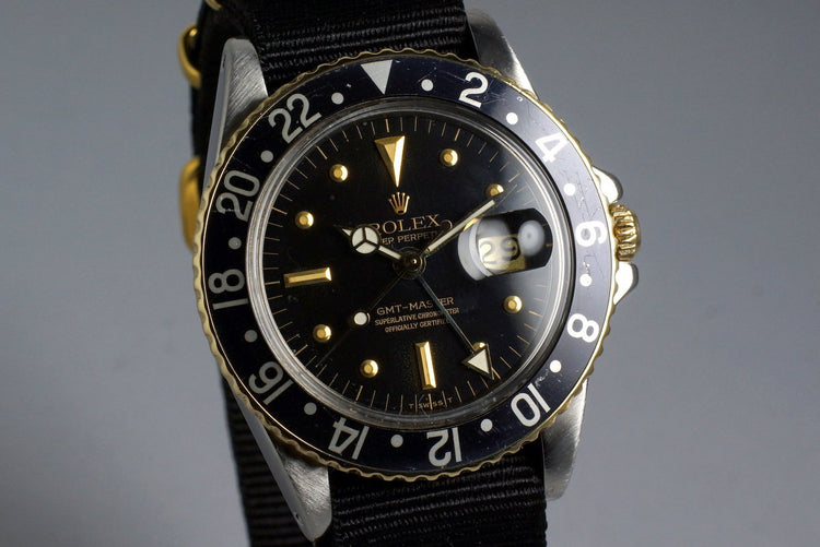 1979 Rolex Two Tone GMT 1675 Black Nipple Dial