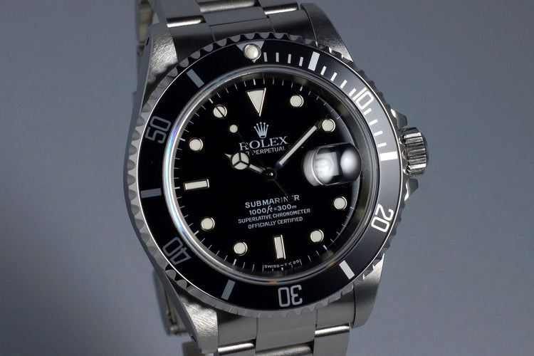 1991 Rolex Submariner 16610 with Box and Papers NOS