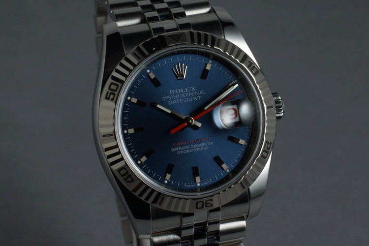 2005 Rolex DateJust 116264 Turn-O-Graph with Navy Dial