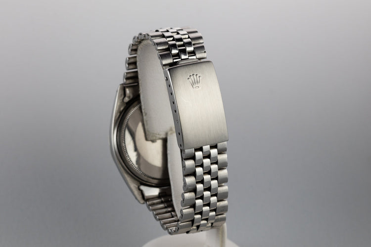 1972 Rolex DateJust 1601 with No Lume Silver Linen Sigma Dial