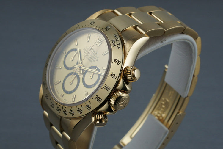 1990 Rolex 18K YG Zenith Daytona 16528 with Box and Papers