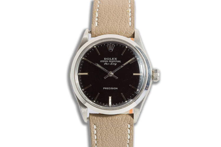 1972 Rolex Oyster Perpetual Air King Precision 5500 Glossy Black Dial